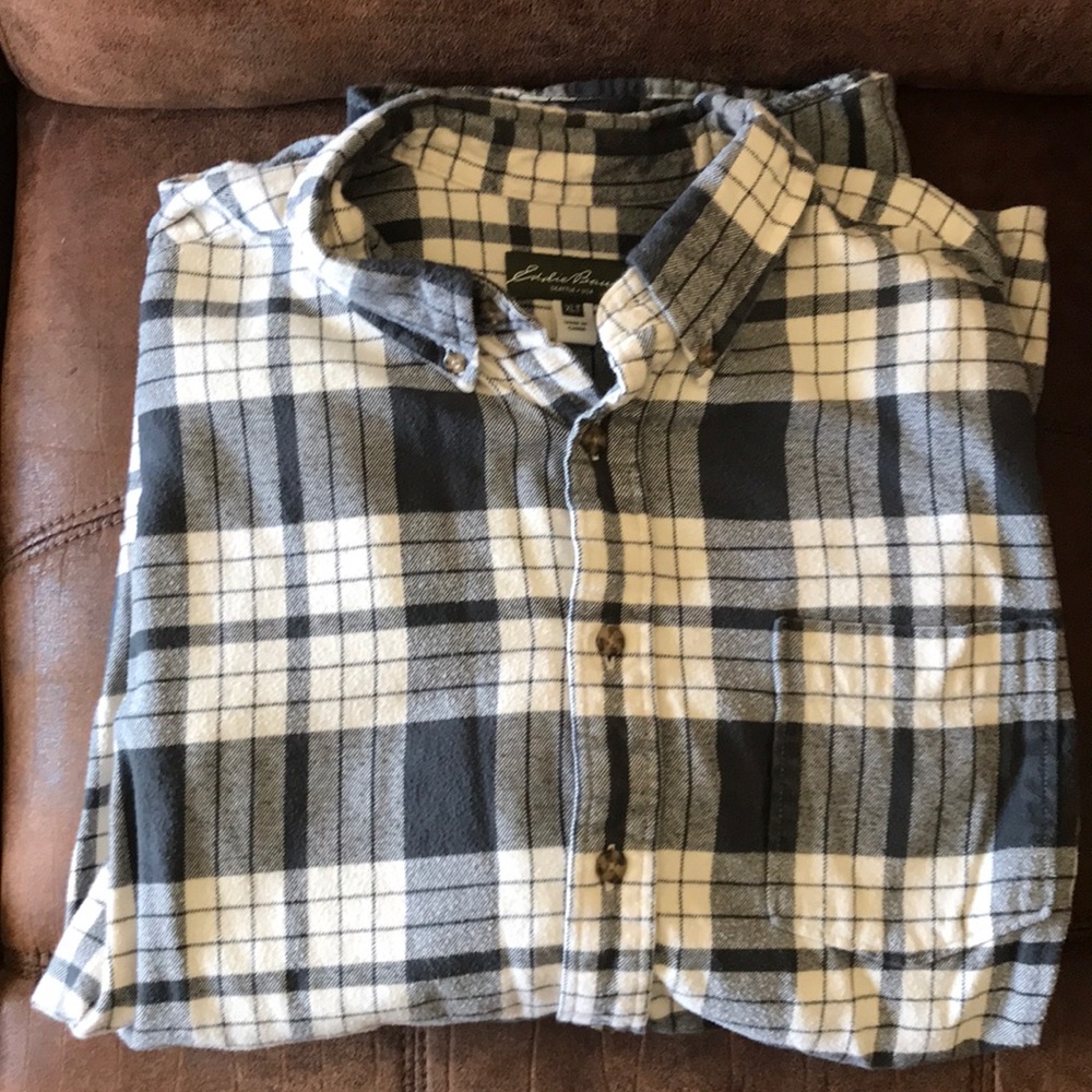 Plaid long sleeve button down